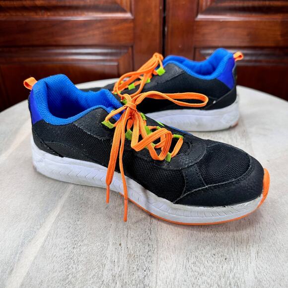 Saucony Boys Sneakers Size 3.5M Blue Black Green Orange Running Shoes VGUC - Picture 4 of 12